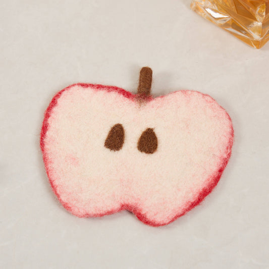 Wool Felt Coaster Fruit Apple