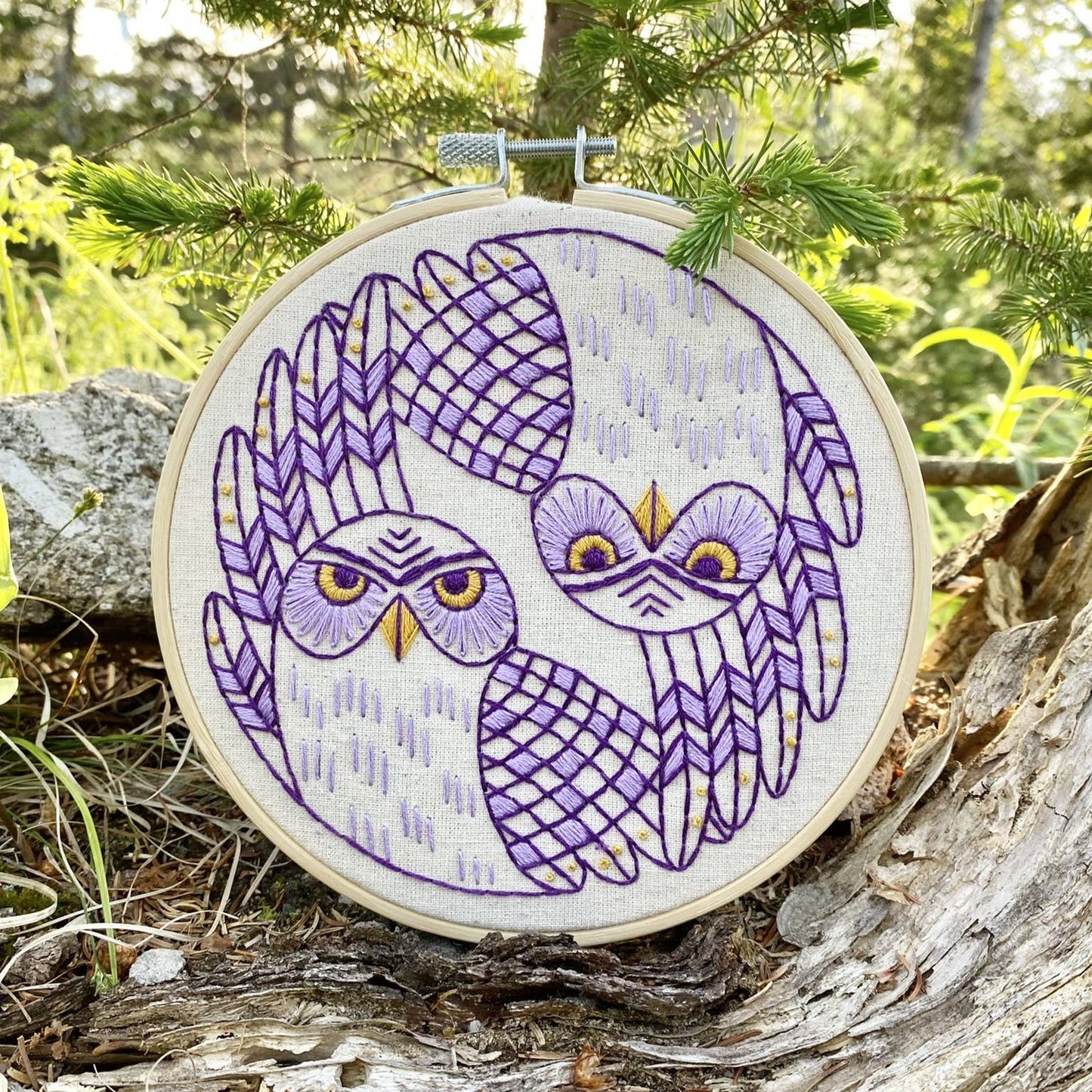 Burrowing Owls Complete Embroidery Kit