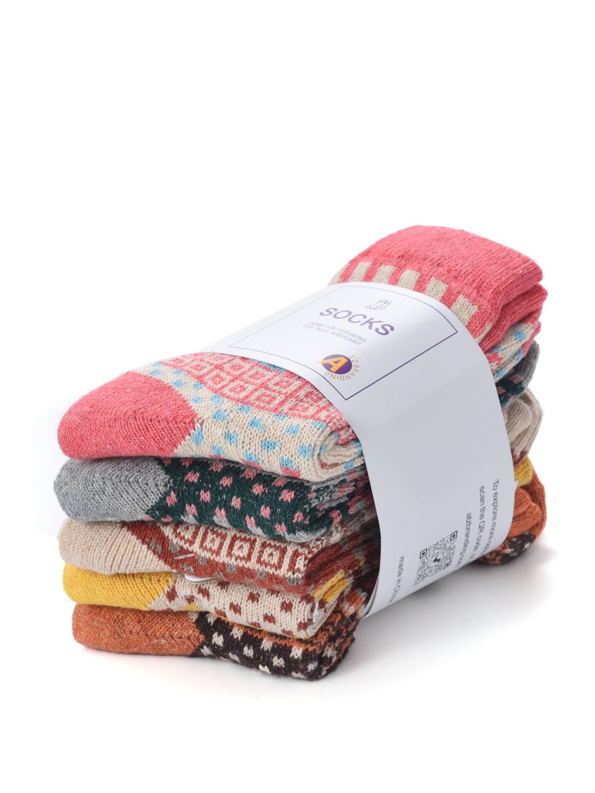 Rufia - 5 Pairs Bohemian Socks Set: 7020 / ONE SIZE