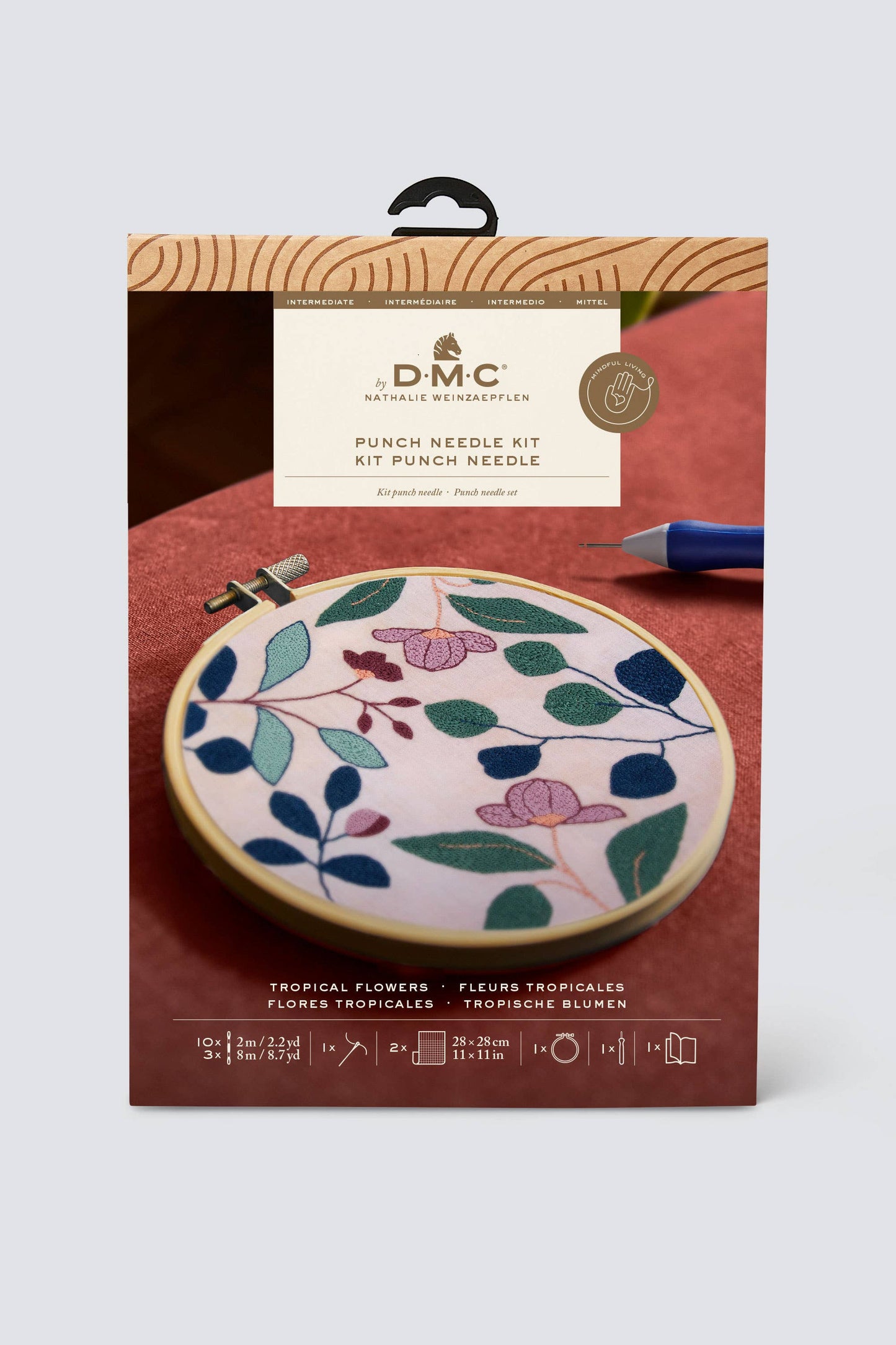 DMC Designer Punch Needle Kit - Tropical Flowers