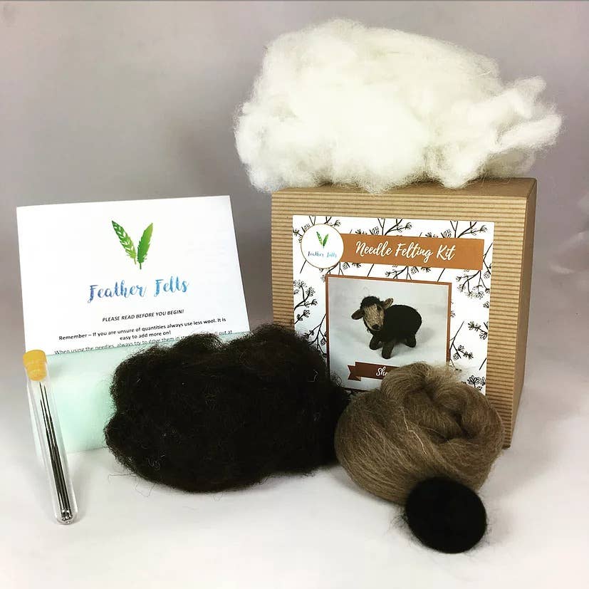 Brown Sheep - Needle Felting Kit: With Foam