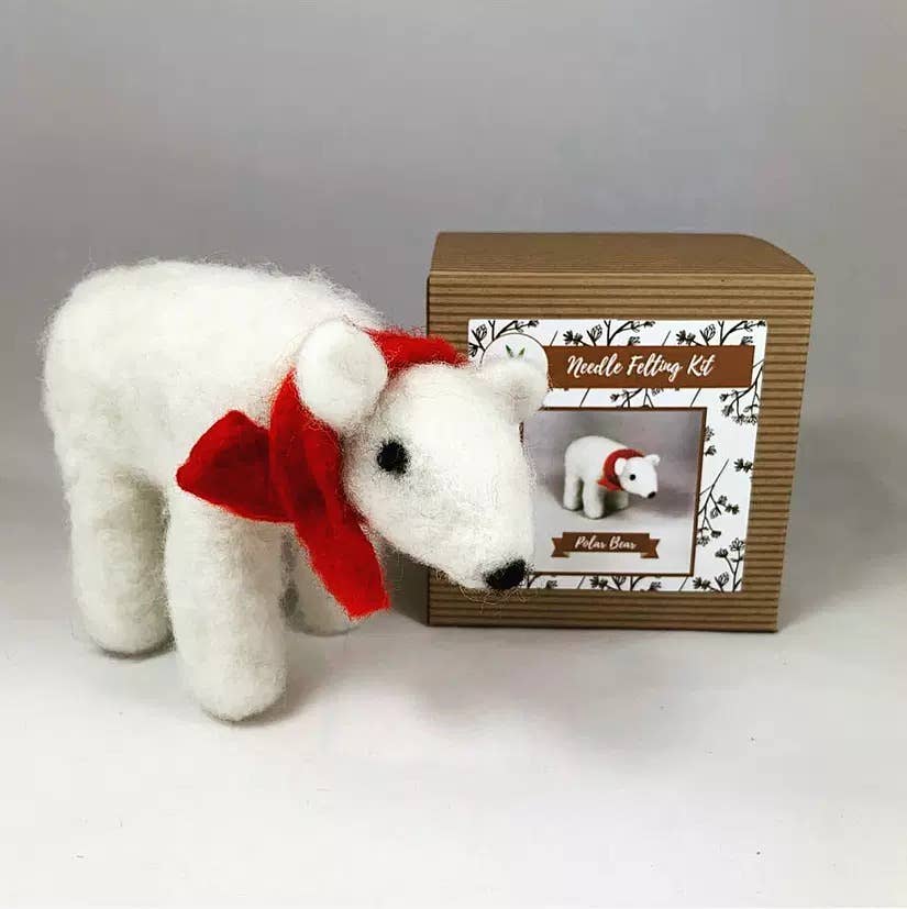 Polar Bear - Needle Felting Kit: With Foam