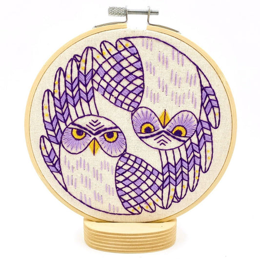 Burrowing Owls Complete Embroidery Kit