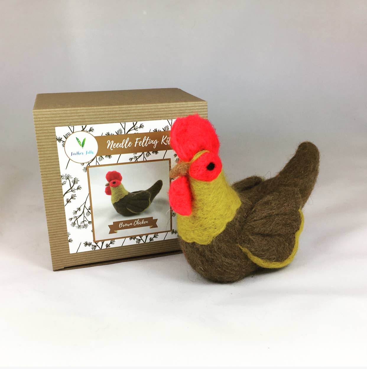 Brown Chicken - Needle Felting Kit: With Foam