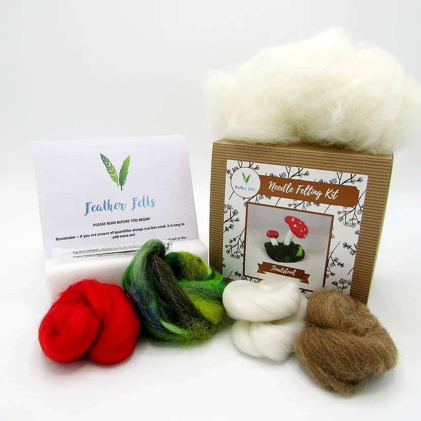Toadstool - Needle Felting Kit: With Foam