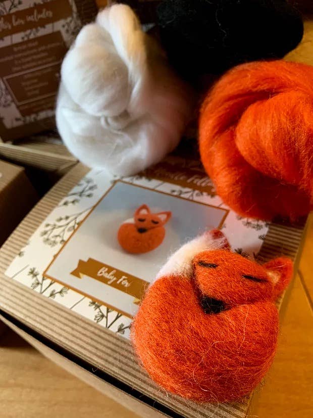 Baby Fox - Needle Felting Kit: With Foam