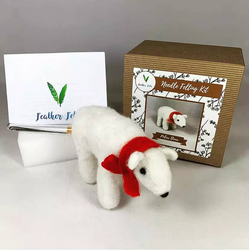 Polar Bear - Needle Felting Kit: With Foam