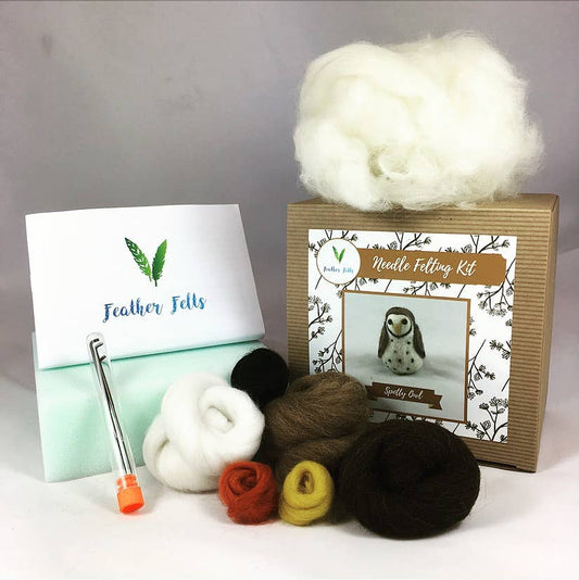 Spotty Owl - Needle Felting Kit: With Foam