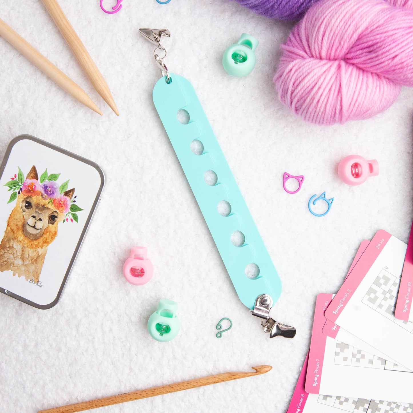 Yarn Gator - Universal Colorwork Yarn Divider / Organizer: Silver Glitter