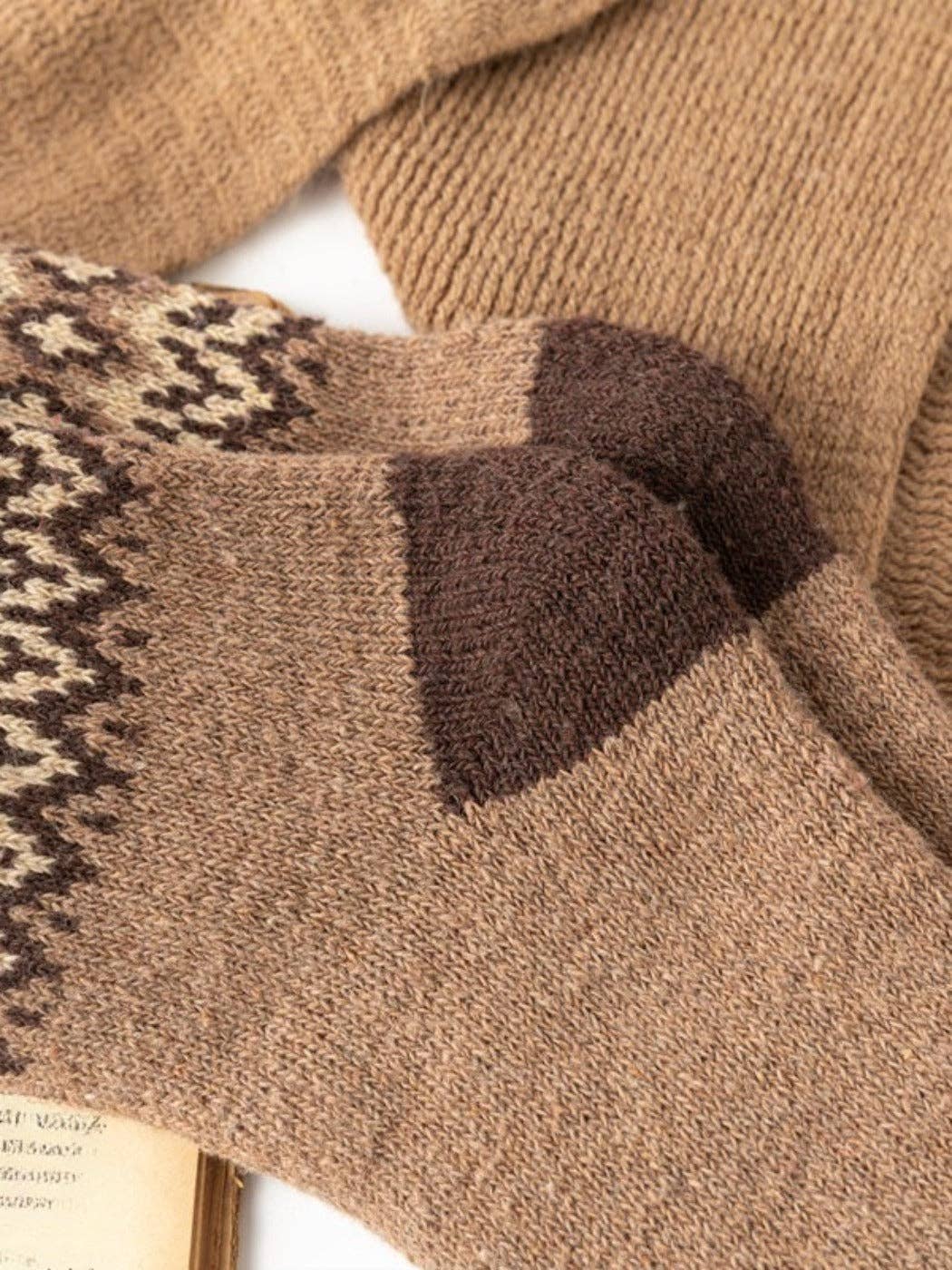 Rufia - Classic Men’s Retro Thick Winter Socks - 5 Pairs/Pack