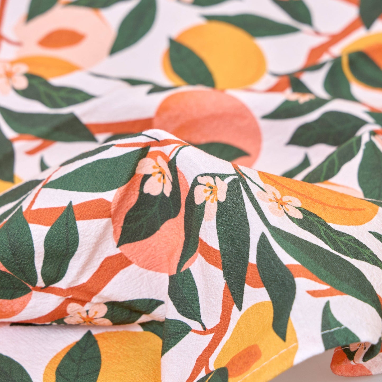 Tea Towels for a Cute Kitchen – Peachy Keen (Set of 2)