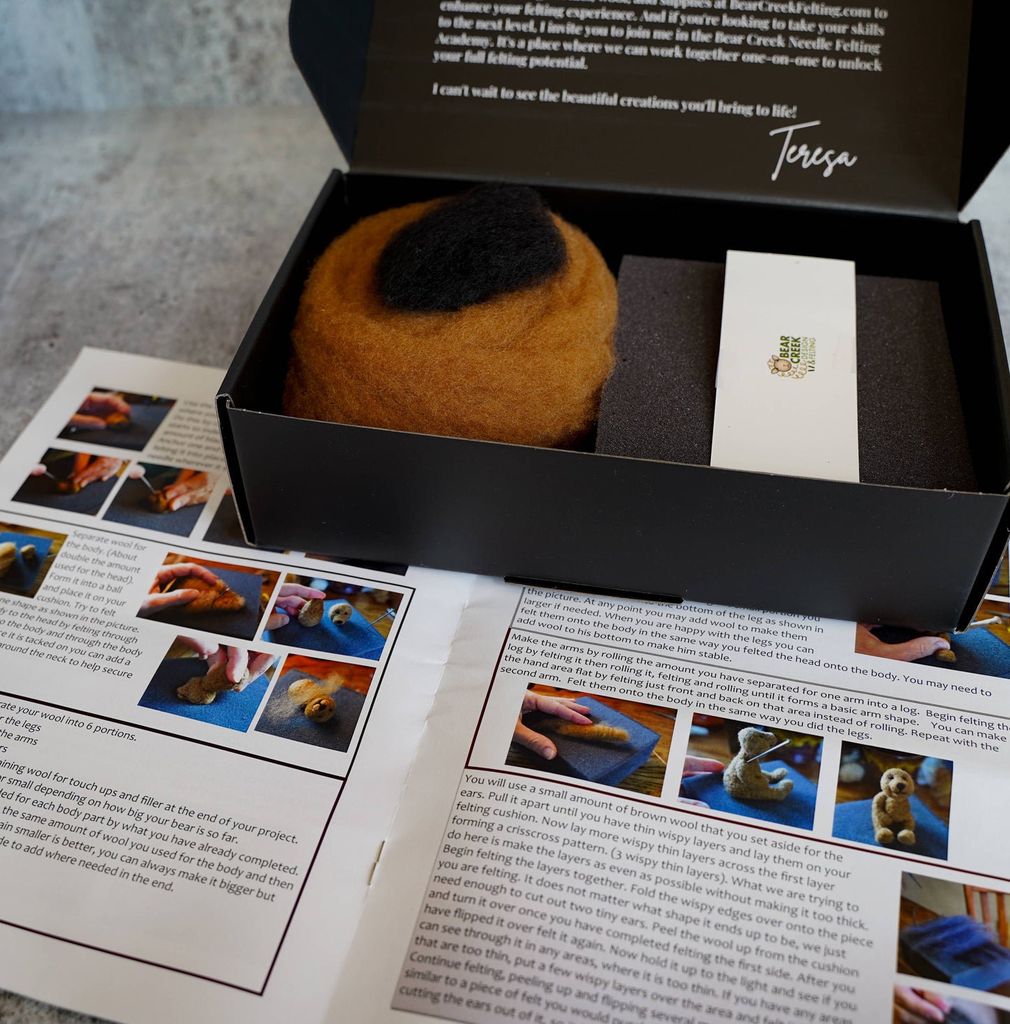 Bear Needle Felting Kit: Foam Cushion