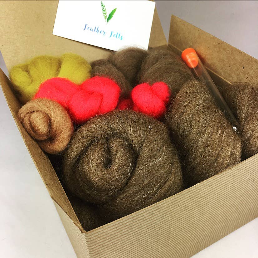 Brown Chicken - Needle Felting Kit: With Foam