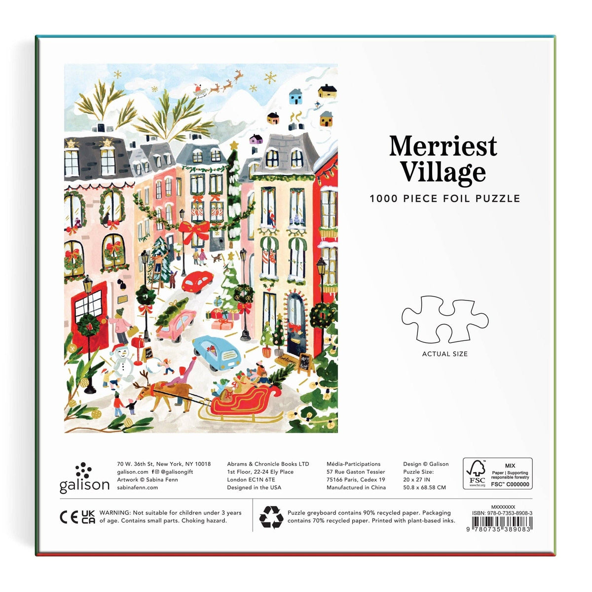 Merriest Village 1000 Piece Foil Puzzle