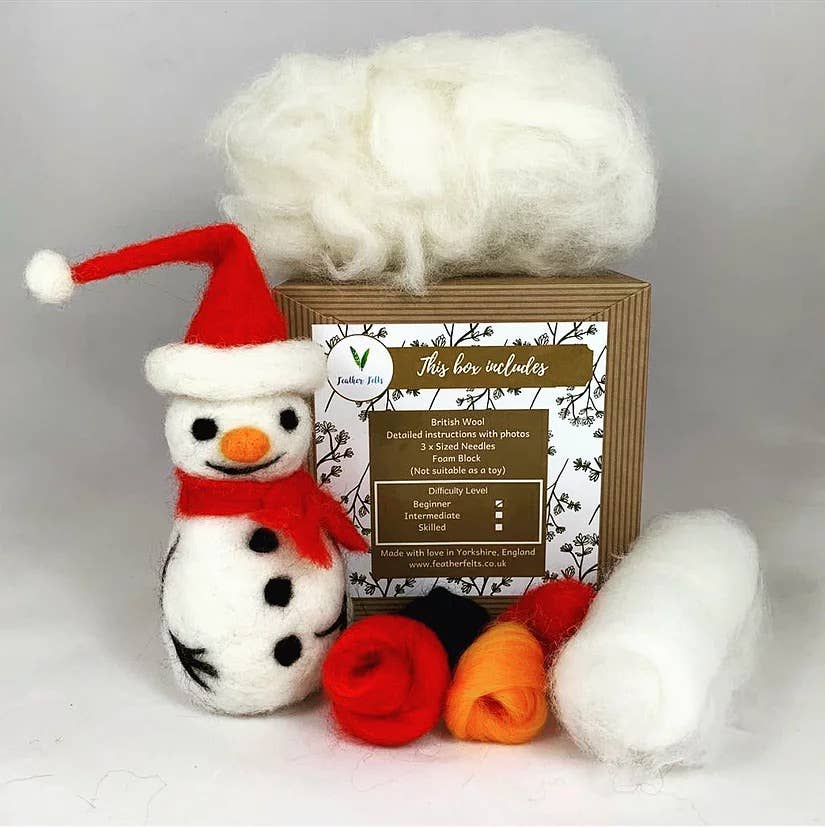 Snowman - Needle Felting Kit: With Foam