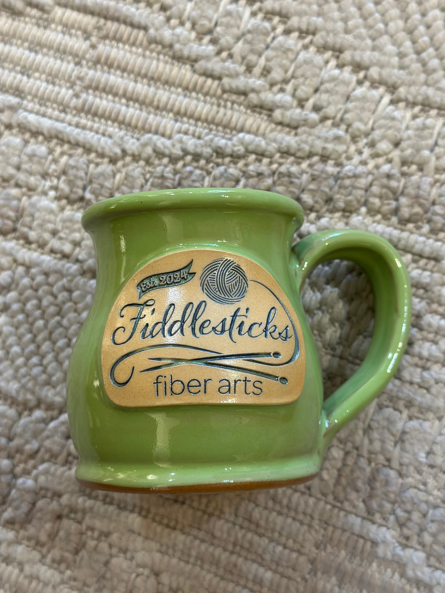 Fiddlesticks Mug Round Belly Green