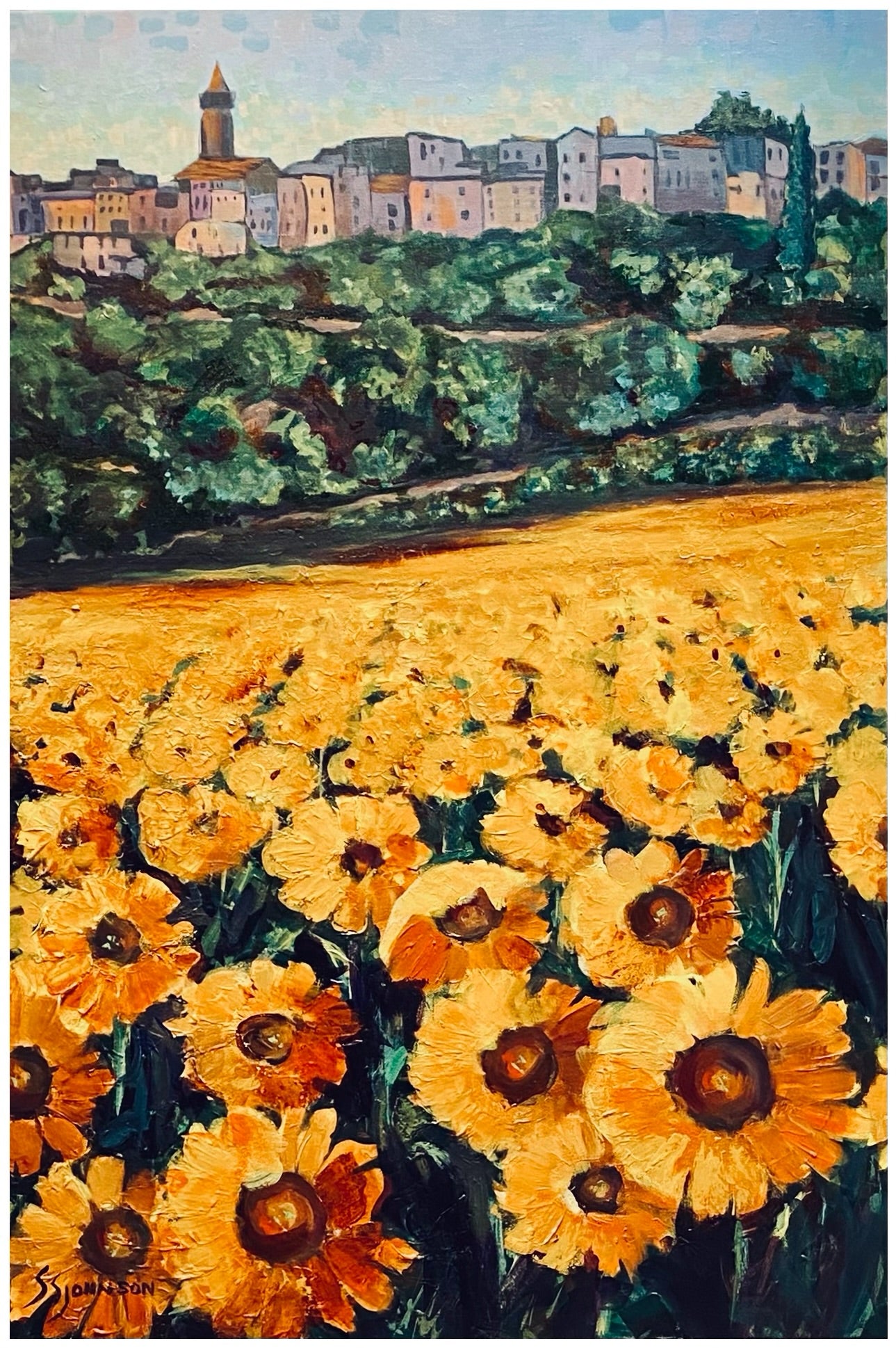 Red Shed Studio TUSCAN SUNFLOWERS 4x6 card