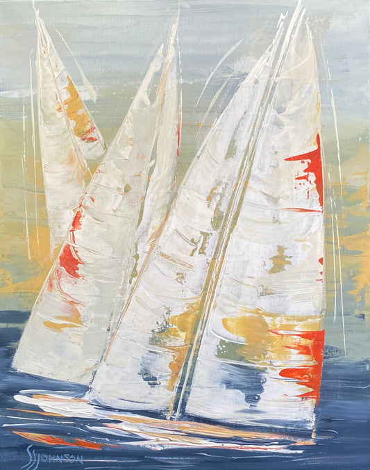 Red Shed Studio SUNLIT SAILS 4x6 card