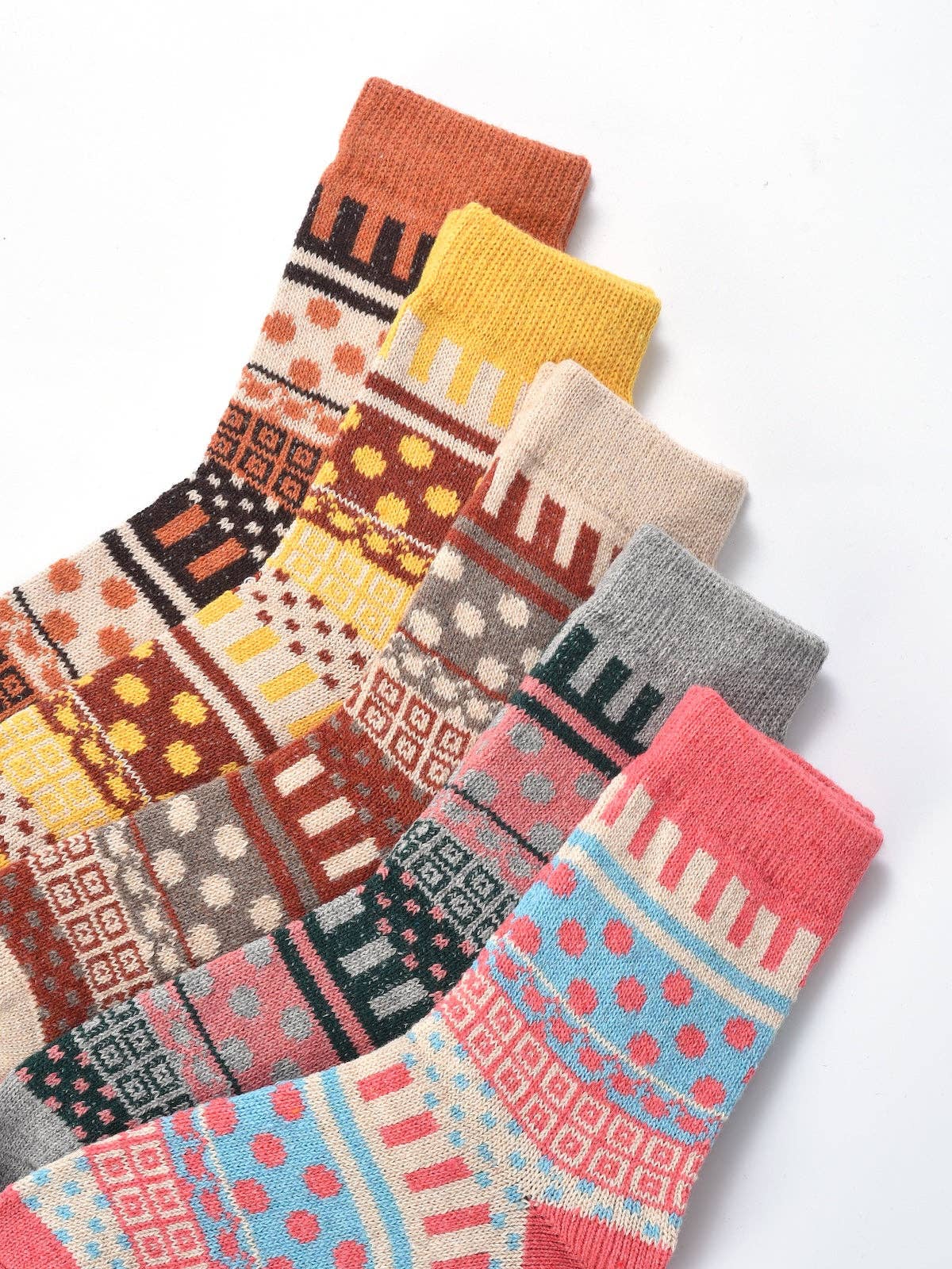 Rufia - 5 Pairs Bohemian Socks Set: 7020 / ONE SIZE