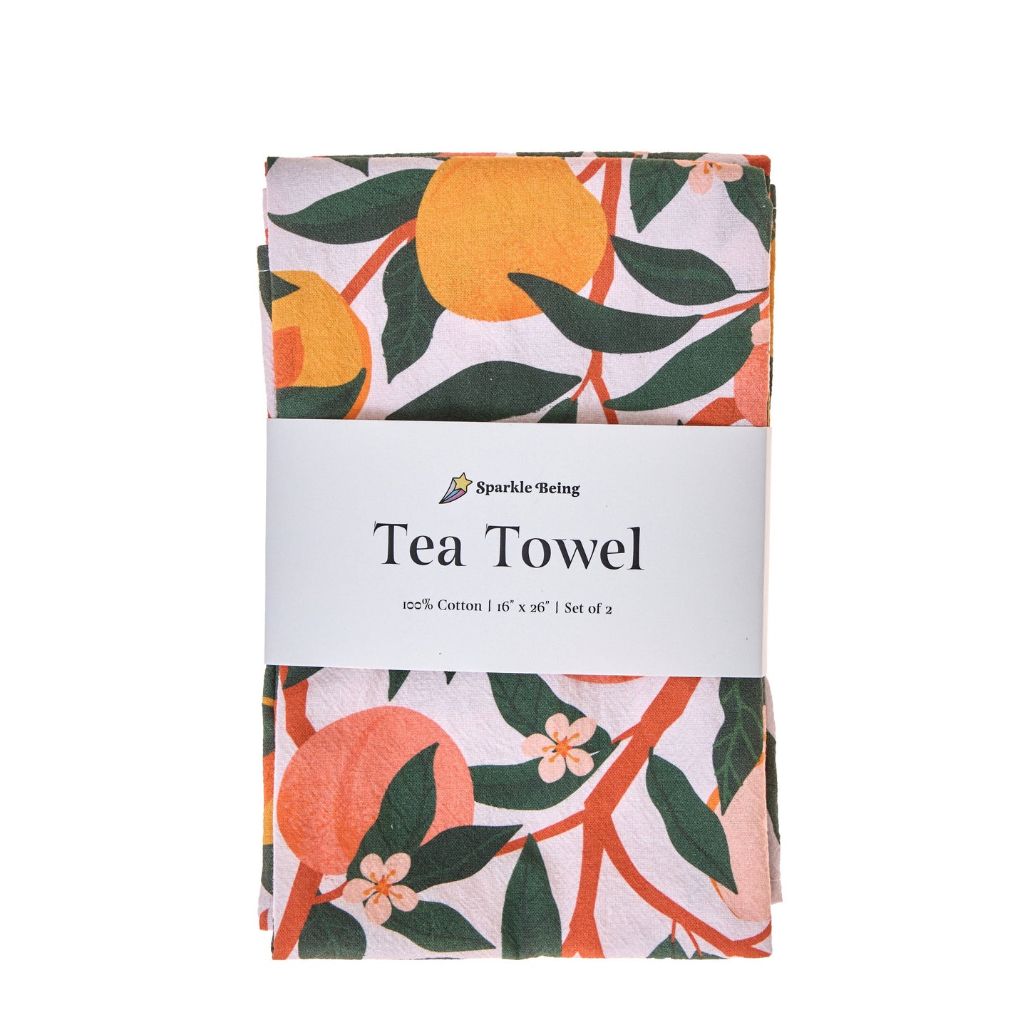Tea Towels for a Cute Kitchen – Peachy Keen (Set of 2)