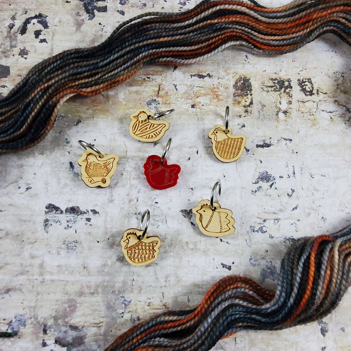 Yarn Chickens Stitch Marker Set
