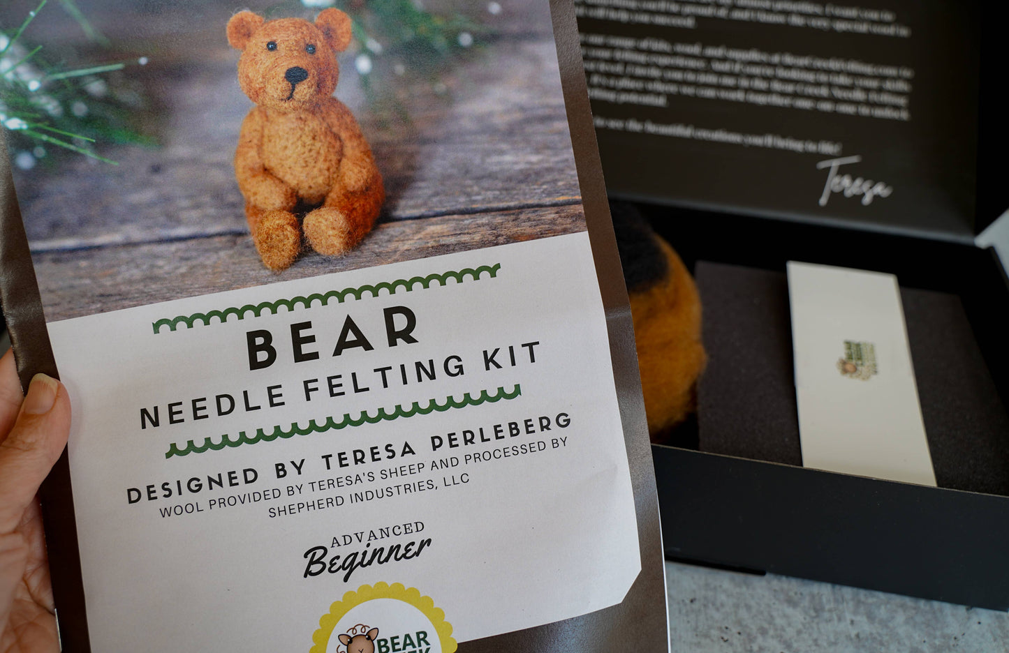 Bear Needle Felting Kit: Foam Cushion