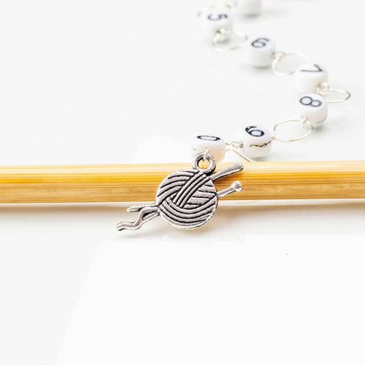 Yarn Ball Knitting Row Counter: XL (up to US 15 needle / N hook)