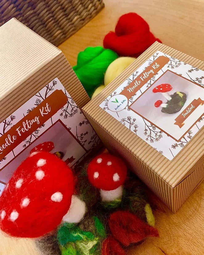 Toadstool - Needle Felting Kit: With Foam