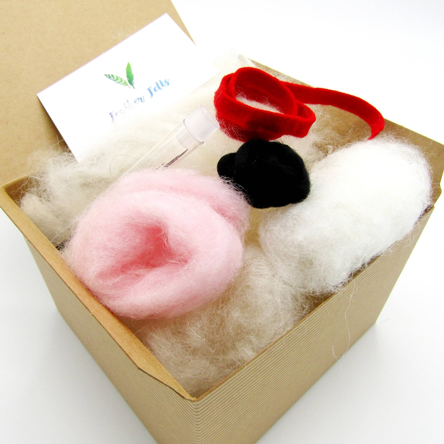 White Mouse - Needle Felting Kit: With Foam