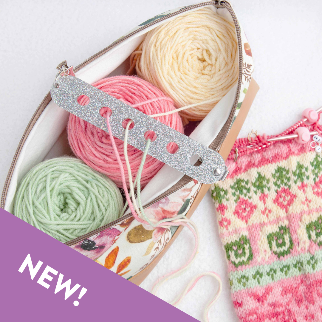 Yarn Gator - Universal Colorwork Yarn Divider / Organizer: Silver Glitter