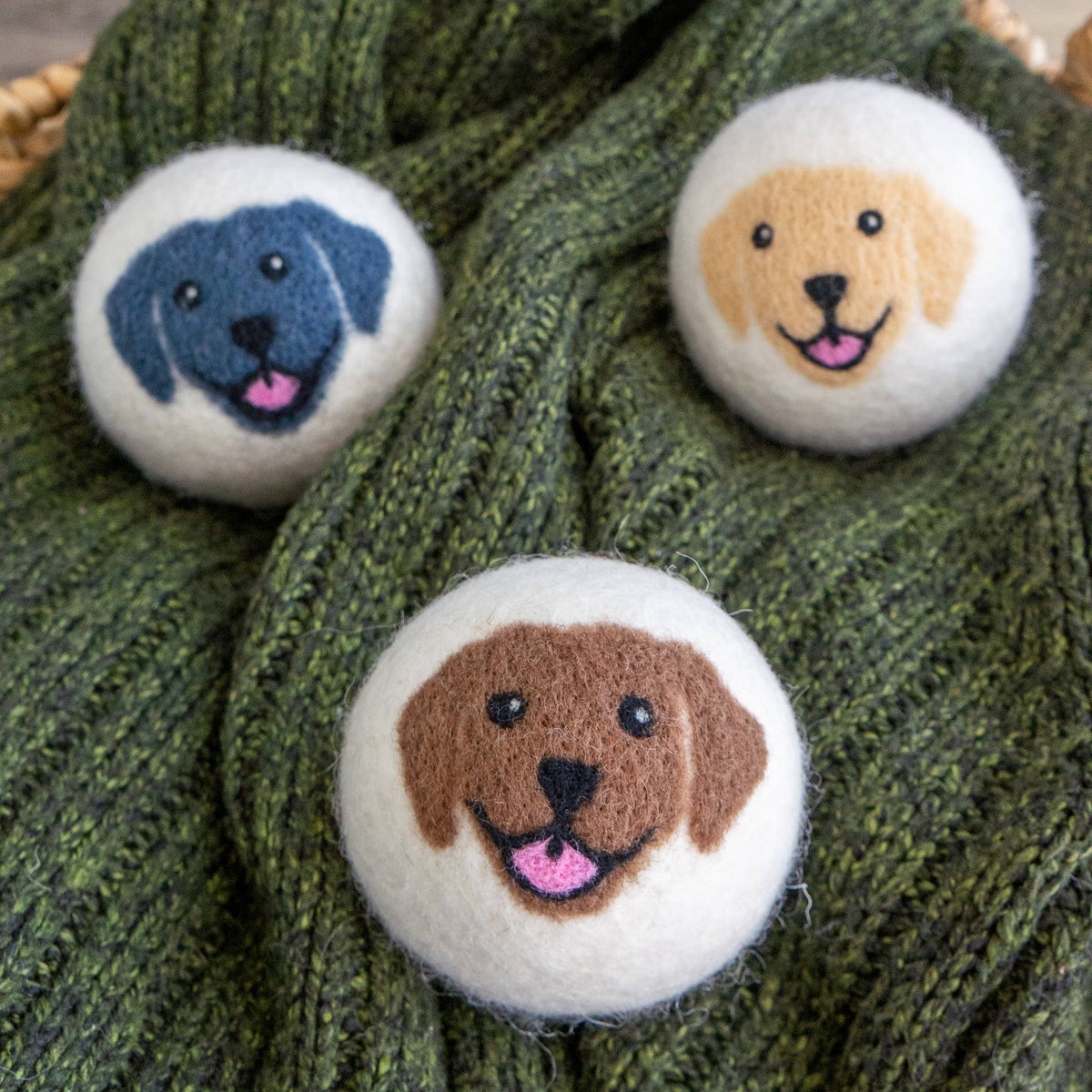 Happy Dogs Eco Wool Dryer Balls - Brown Dog