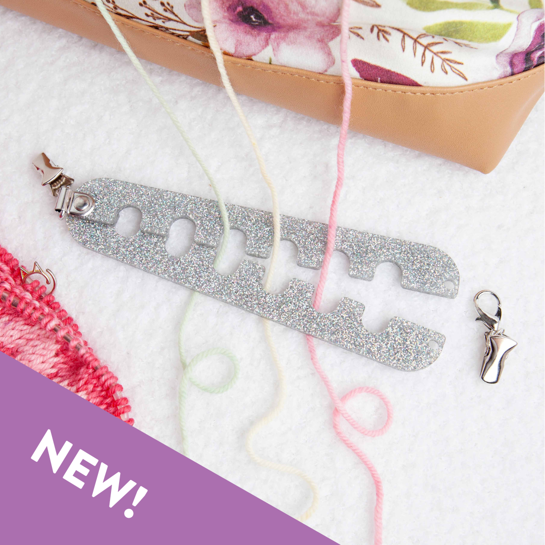 Yarn Gator - Universal Colorwork Yarn Divider / Organizer: Silver Glitter