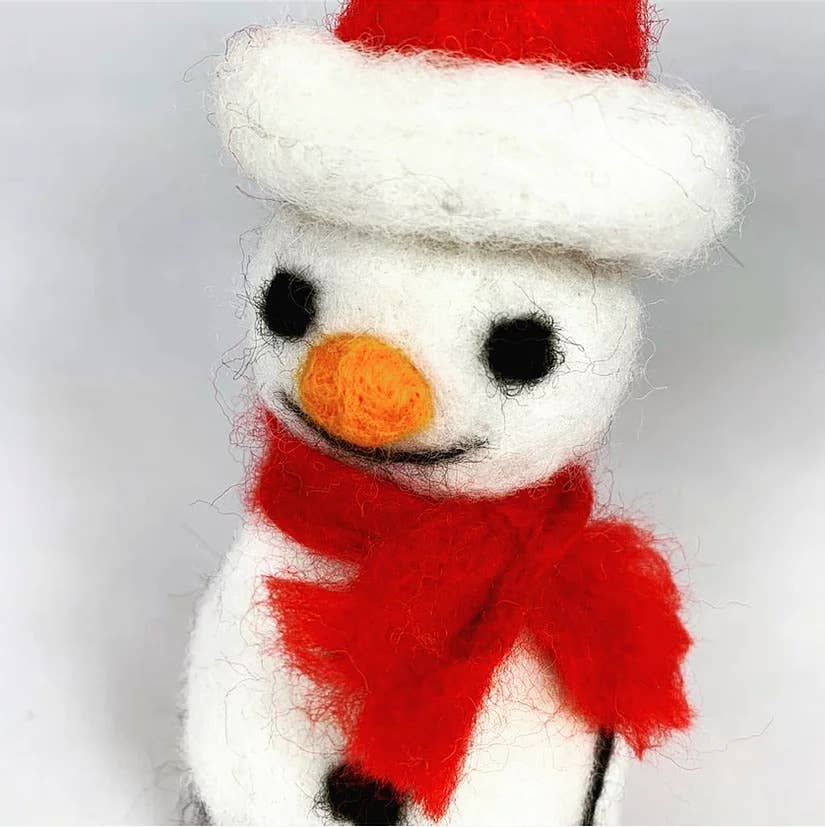 Snowman - Needle Felting Kit: With Foam