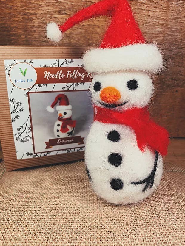 Snowman - Needle Felting Kit: With Foam