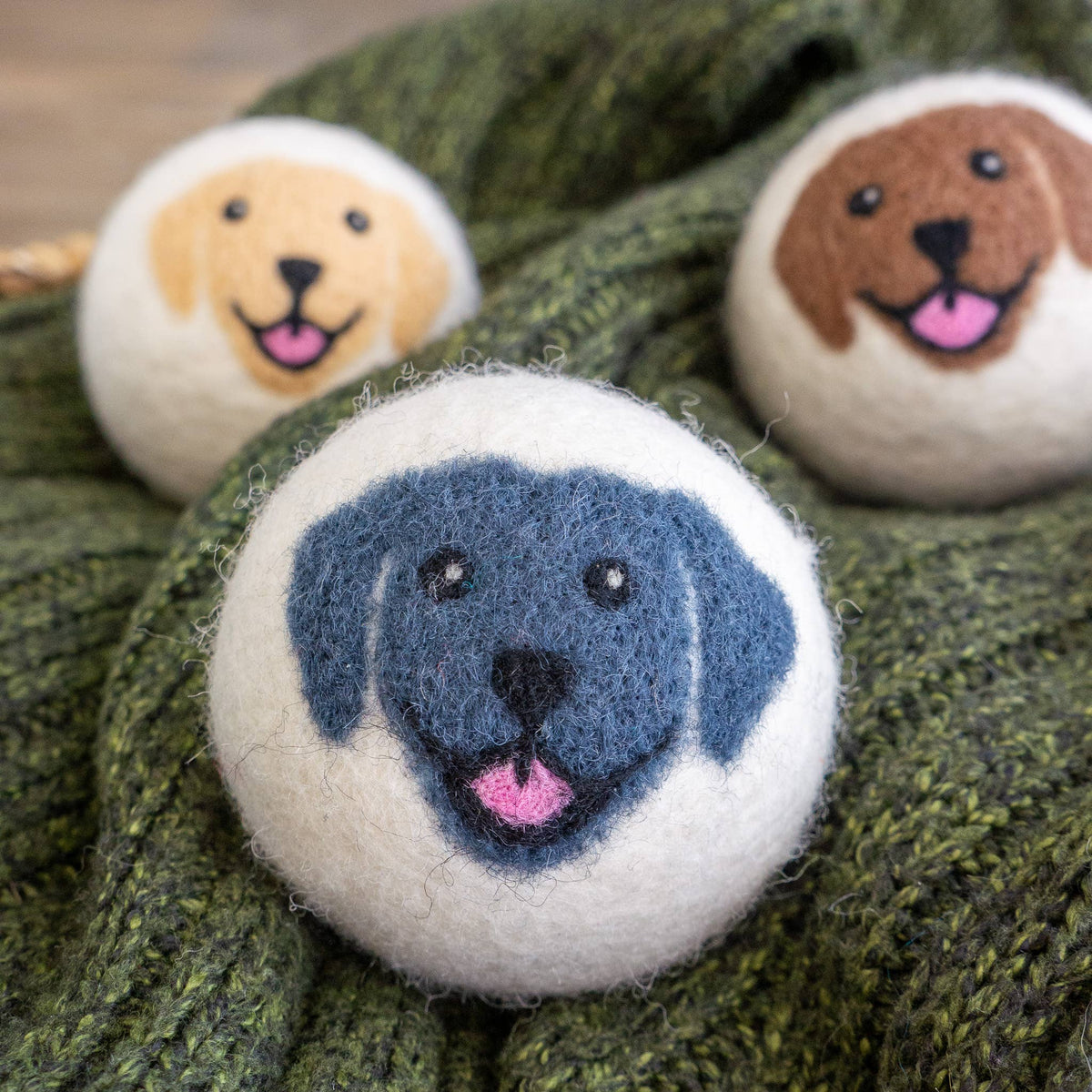 Happy Dogs Eco Wool Dryer Balls - Brown Dog