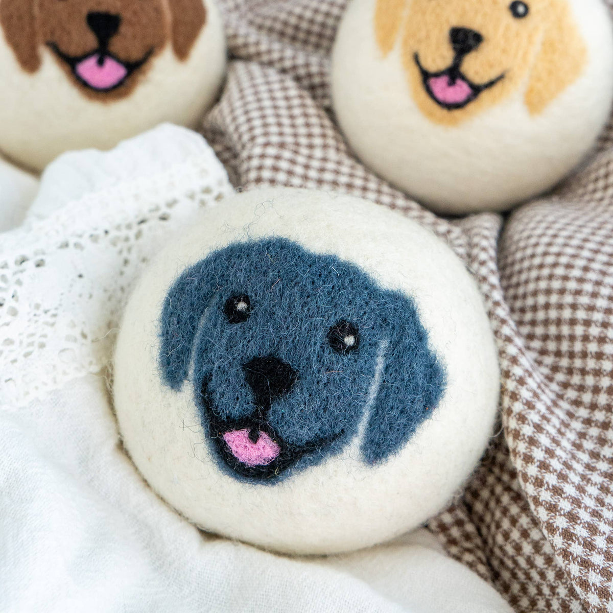 Happy Dogs Eco Wool Dryer Balls - Brown Dog