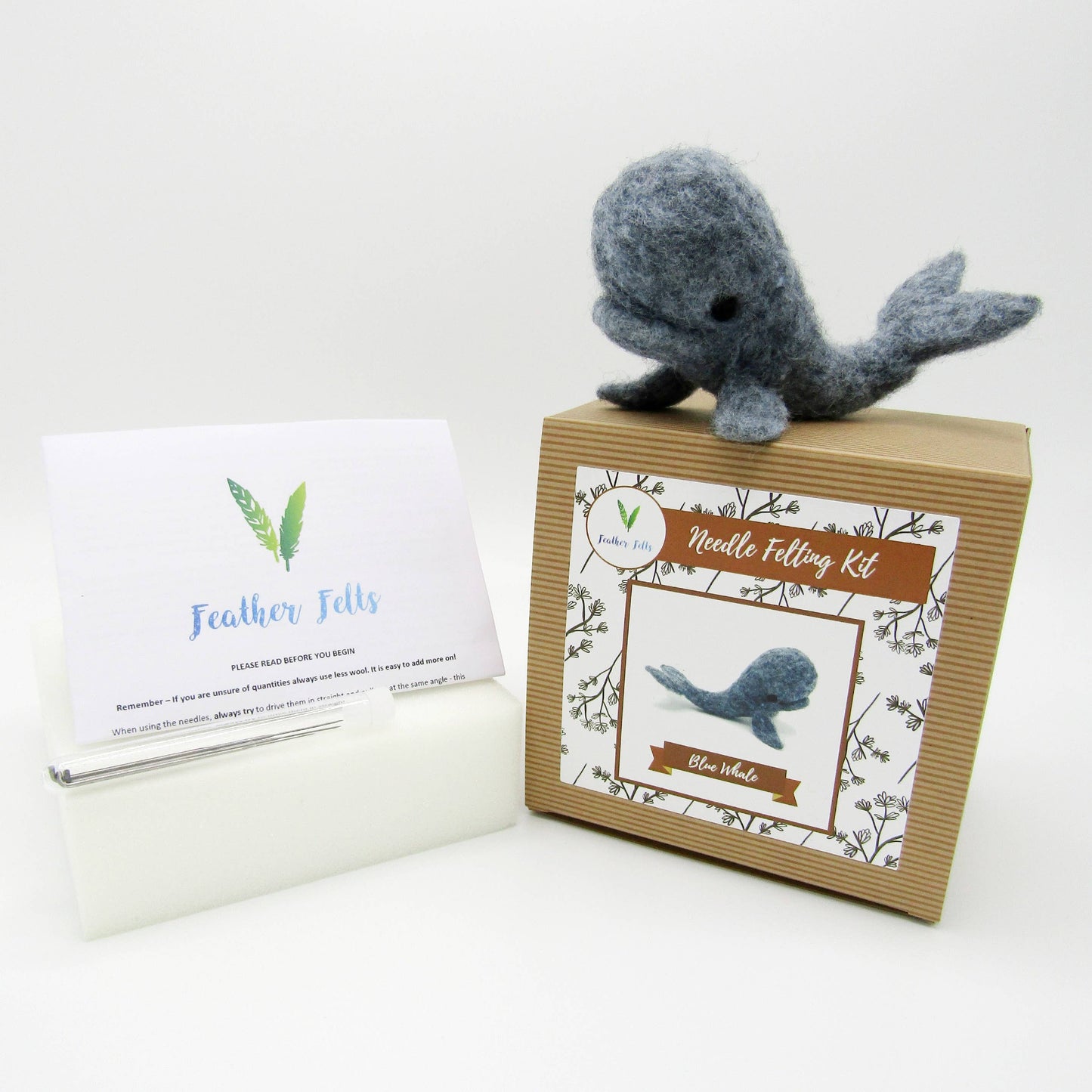 Blue Whale - Needle Felting Kit: With Foam