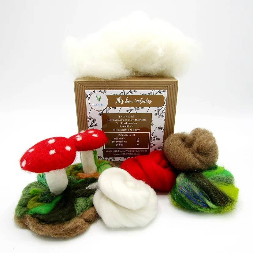 Toadstool - Needle Felting Kit: With Foam