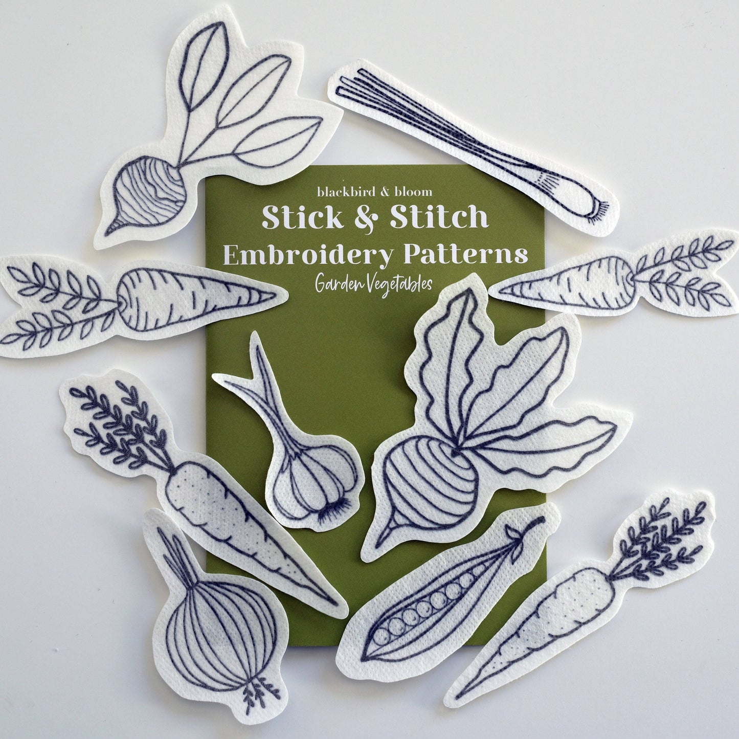 Garden Vegetables Stick & Stitch Embroidery Patterns