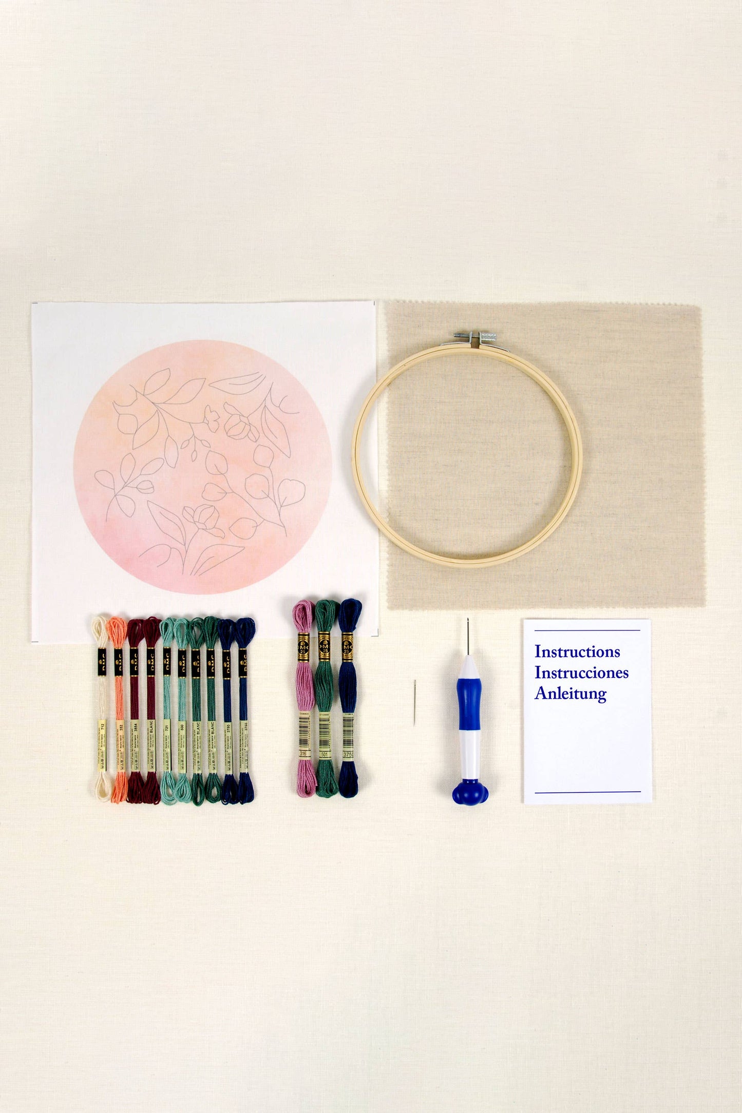 DMC Designer Punch Needle Kit - Tropical Flowers